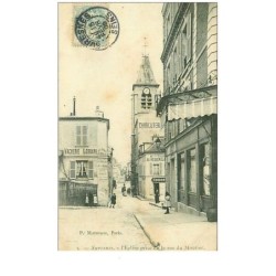 92.SURESNES.n°182.L'EGLISE ... LA RUE DU MOUTIER.CORDONNERIE Mson TOURNEUX FILS AU RESSEMELAGE MODERNE.VACHERIE LORRAINE