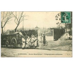 92.SURESNES.n°261.ROUTE STRATEGIQUE.TELEGRAPHISTES MILITAIRES.RARE