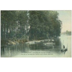 92.SURESNES.n°28968.UN COIN DE L'ILE DE LA FOLIE,VU DE LA TERRASSE DU PAVILLON DE LA BELLE GABRIELLE