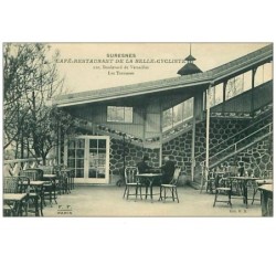 92.SURESNES.n°272.CAFE RESTAURANT DE LA BELLE CYCLISTE.120 BOULEVARD DE VERSAILLES.LES TERRASSES.RARE