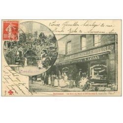 92.SURESNES.n°264.LA RUE DU PONT ET LES GROTTES.RESTAURANT P GAYARD.PLIE