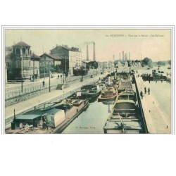 92.SURESNES.VUE SUR LA SEINE.LES ECLUSES