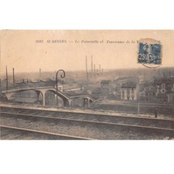 92 .n° 107923 . suresnes . la passerelle .panorama de la ville .