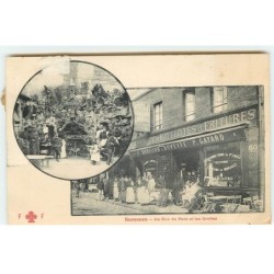 92 - N°73368 - SURESNES - La Rue du Pont et les Grottes - Carte vendue en l'état