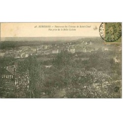 92.SURESNES.PANORAMA DES COTEAUX DE SAINT CLOUD.VUE PRISE DE LA BELLE CYCLISTE