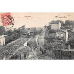 92 .n°109205. suresnes . train .la rue des radiguelles .