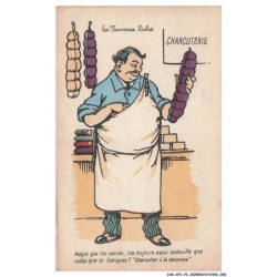 CAR-AFCP2-0072-HUMOUR - Charcuterie - Les nouveaux riches - Malgré que t'es enrichi t'es toujours aussi andouille