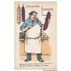 CAR-AFCP2-0079-HUMOUR - Les nouveaux riches - Charcuterie - Malgré que t'es enrichi t'es toujours aussi endouille