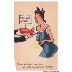CAR-ADZP13-0755-HUMOUR - Langue de boeuf - Quand la tienne sera usée en voila une autre de rechange