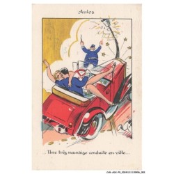CAR-ADXP9-0432-HUMOUR - AUTOS - UNE TRES MAUVAISE CONDUITE EN VILLE