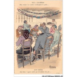 CAR-AAPP10-0772 - HUMOUR - Le repas - Dieu vivant ces souliers m'échauffent les pieds