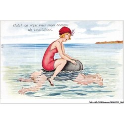 CAR-AAPP10-0802 - HUMOUR - Hola ce n'est plus mon homme de caoutchou