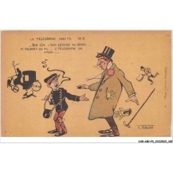 CAR-ABCP3-0235 - HUMOUR - LA TELEGRAPHIE SANS FIL - VENDU EN ETAT