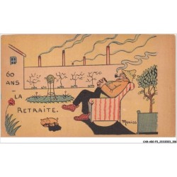 CAR-ABCP3-0237 - HUMOUR - 60 ANS LA RETRAITE - VENDU EN ETAT