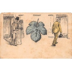 Humour - N°84153 - Mairie, avant - Pendant - Après, Tribunal