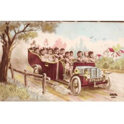 Humour - N°84119 - Nos futurs poilus - Bébés dans une voiture