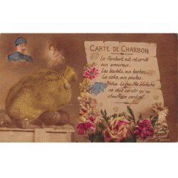 Humour - N°85315 - Carte de Charbon - Le flambant est réservé aux amoureux ...