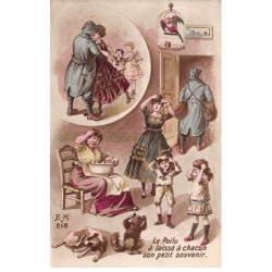 Humour - N°85326 - Le Poilu à laissé à chacun son petit souvenir