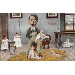 Humour - N°83085 - N°7 - Homme au milieu de bébés