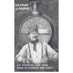 Humour - N°84141 - La Crise du Pinard. Le Tonneau est vide ... mais le cuistot est plein ! - N°198