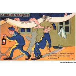 CAR-ABLP6-0455-HUMOUR - La marine francaise - Le louedec 4 jours de consigne pour avoir laissé ses pieds a la traine