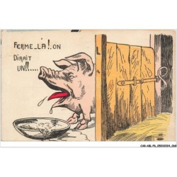 CAR-ABLP6-0478-HUMOUR - Ferme la on dirait un - Cochon