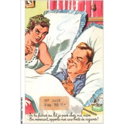 CAR-ACAP14-1068-HUMOUR - Si tu fumes au lit - Je pars chez ma mère - En revenant apporte-moi une boite de cigares