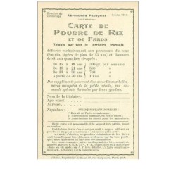 HUMOUR.n°23184.CARTE DE POUDRE DE RIZ ET DE FARDS.DELIVEE AUX PERSONNES DU SEXE FEMININ