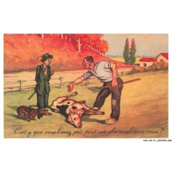 CAR-ACIP1-0024-HUMOUR - C'est y que vous l'avez pris pour un chevreuil mon veau