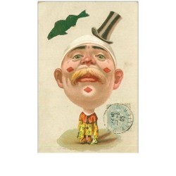 HUMOUR.n°11223.PORTRAIT D'UN HOMME A L'ENORME TETE