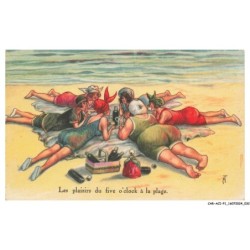 CAR-ACIP1-0017-HUMOUR - Les plaisirs du five o'clock a la plage