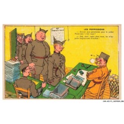 CAR-ACIP1-0044-HUMOUR - Les permissions - Encore une permission pour le soldat piedeveau c'est vous