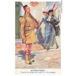 CAR-ADRP7-0383-HUMOUR - Attention - L'envien ne manque pas - Mais il y'a la consigne
