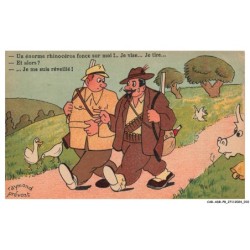 CAR-ADRP8-0389-HUMOUR - Un énorme rhinocéros fonce sur moi
