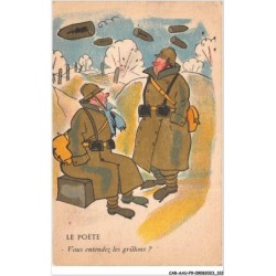 CAR-AAUP9-0667 - HUMOUR - LE POETE - Vous entendez les grillons