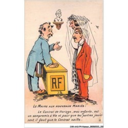 CAR-AASP4-0344 - HUMOUR - Le maire aux nouveaux mariés