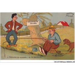 CAR-AAPP10-0785 - HUMOUR - Propriété privée - Patientez un moment - ça va mordre