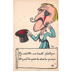 Humour - N°81967 - Vic - Tu crois être une beauté plastique ... la panique - Carte vendue en l'état