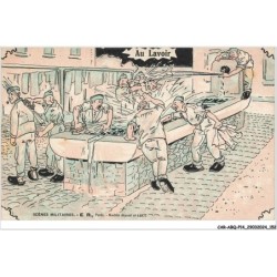 CAR-ABQP14-1047-HUMOUR - Scène militaires - Au lavoir