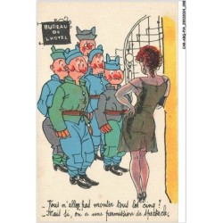 CAR-ABQP14-1020-HUMOUR - Bureau de l'hotel - Vous n'allez pas montez tous les cinq