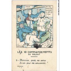 CAR-ABQP14-1030-HUMOUR - Les 10 commandement du soldat -  homicide point ne seras - Si non pour ton amusement