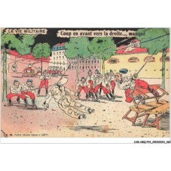 CAR-ABQP14-1051-HUMOUR - La vie militaire - Coup en avant vers la droite - Manqué