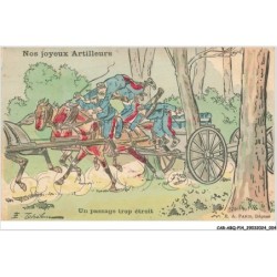 CAR-ABQP14-0973-HUMOUR - Nos joyeux artilleurs - Un passage étroit