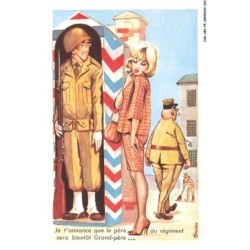 CAR-ABVP5-0395-HUMOUR - JE T'ANNONCE QUE LE PERE DU REGIMENT SERA BIENTOT GRAND-PERE