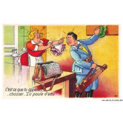 CAR-ADRP8-0411-HUMOUR - C'est ce que tu appelles chasser - La poule d'eau
