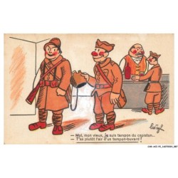 CAR-ACIP2-0128-HUMOUR - Moi mon vieux je suis tampon du capiston - T'as plutot l'air d'un tampon-buvard